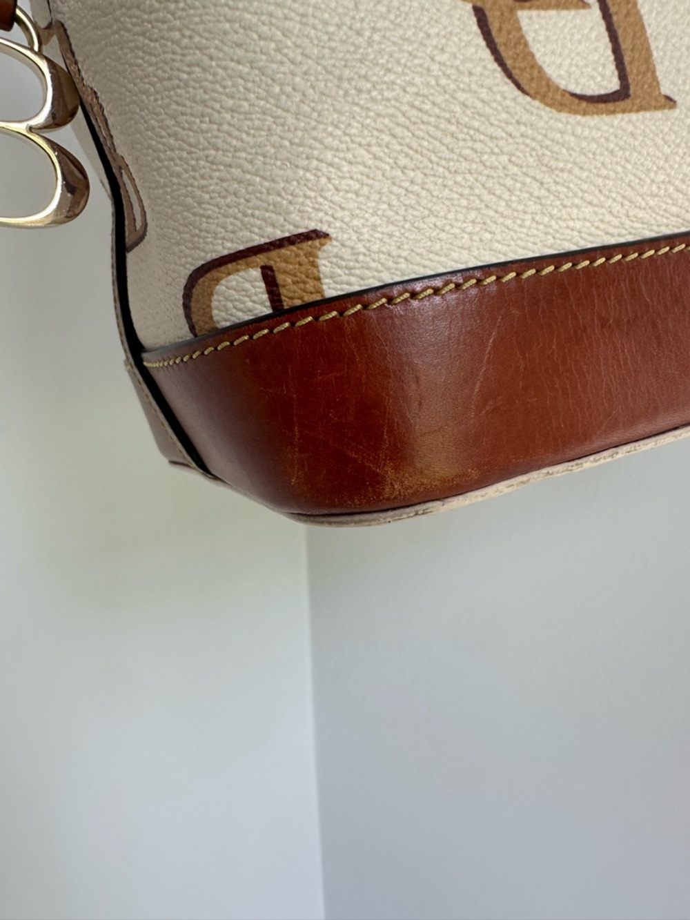 Dooney & Bourke K1169158 Monogram Small Drawstring Shoulder Bag with Tassels. - Picture 6 of 16